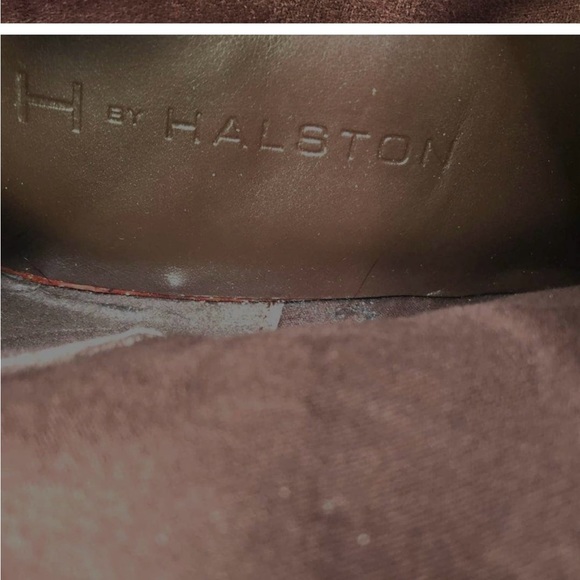 H By Halston Michelle Riding Boot A269725 Size 7.5 Brown Leather Suede - Picture 7 of 10